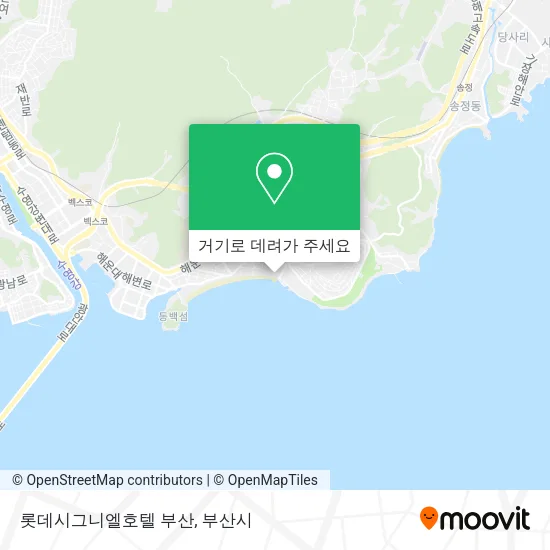 롯데시그니엘호텔 부산 지도