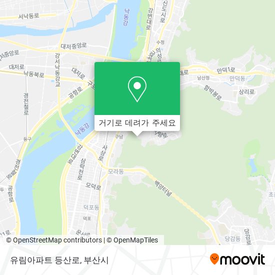유림아파트 등산로 지도