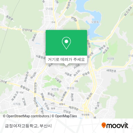 금정여자고등학교 지도