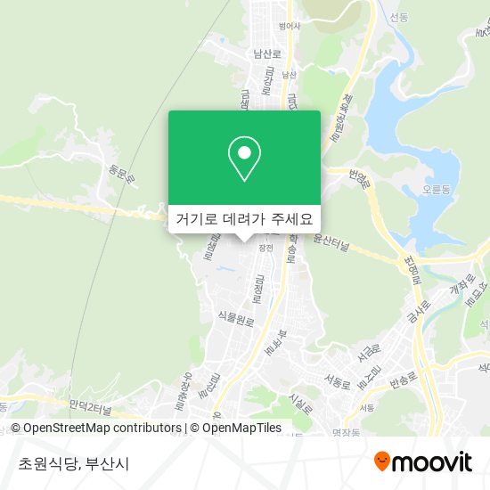 초원식당 지도