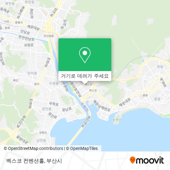 벡스코 컨벤션홀 지도