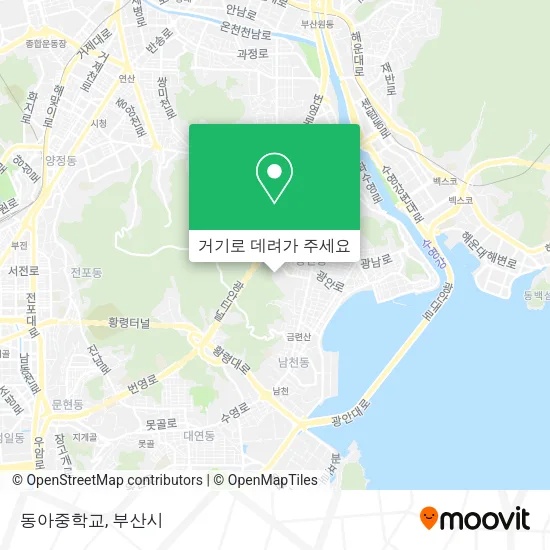 동아중학교 지도