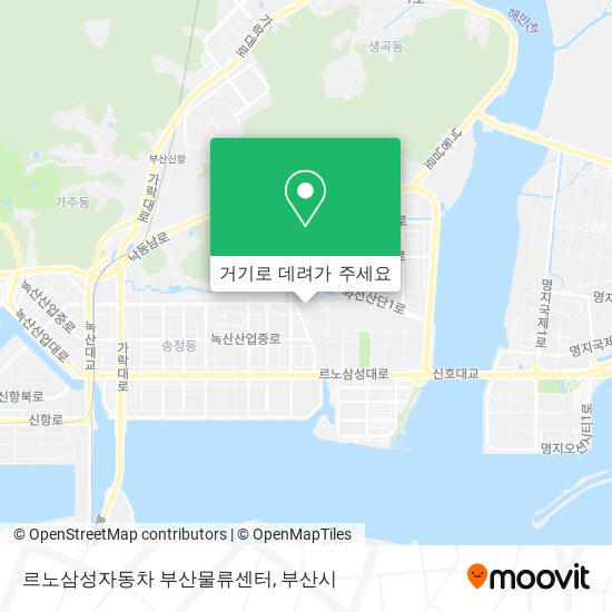 르노삼성자동차 부산물류센터 지도