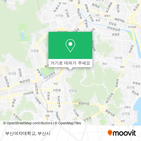 부산여자대학교 지도