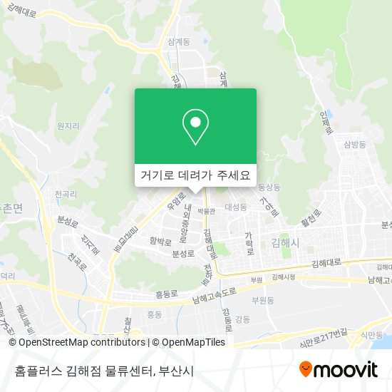 홈플러스 김해점 물류센터 지도