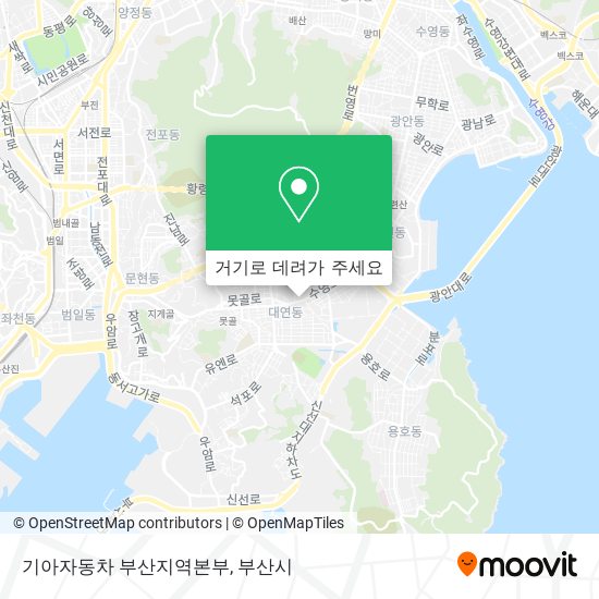 기아자동차 부산지역본부 지도