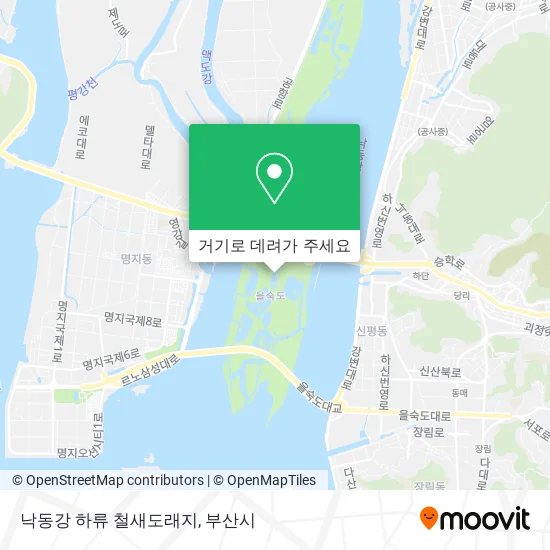 낙동강 하류 철새도래지 지도