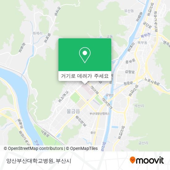 양산부산대학교병원 지도