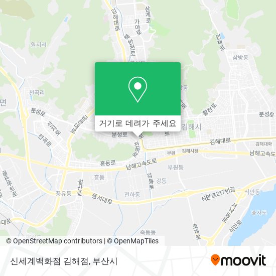 신세계백화점 김해점 지도