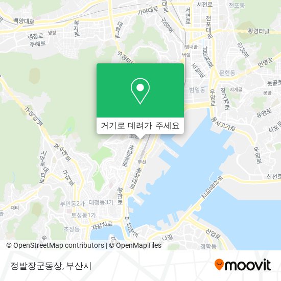 정발장군동상 지도