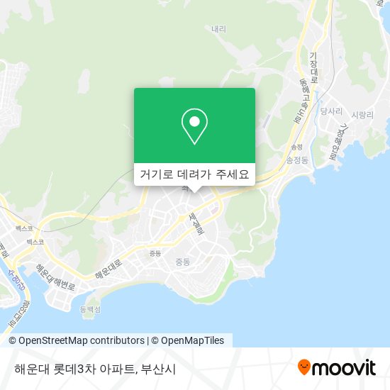 해운대 롯데3차 아파트 지도