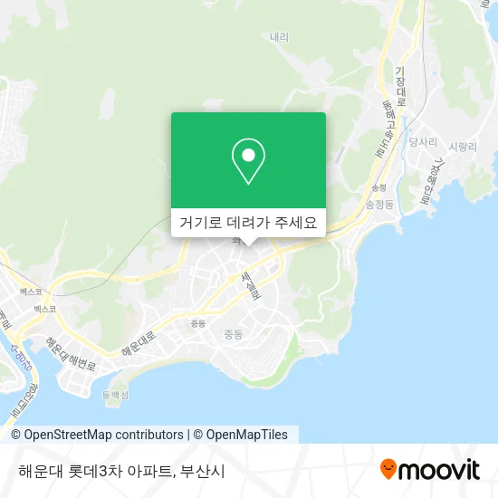 해운대 롯데3차 아파트 지도