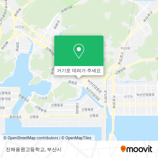 진해용원고등학교 지도