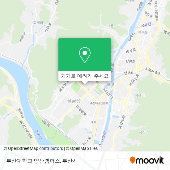 부산대학교 양산캠퍼스 지도