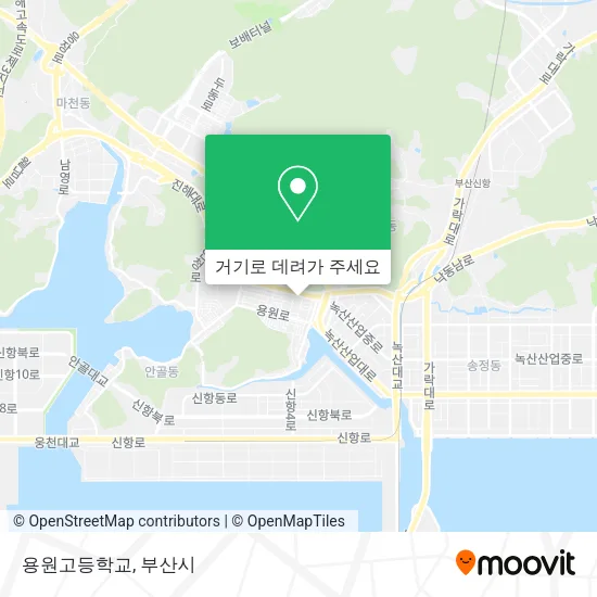 용원고등학교 지도