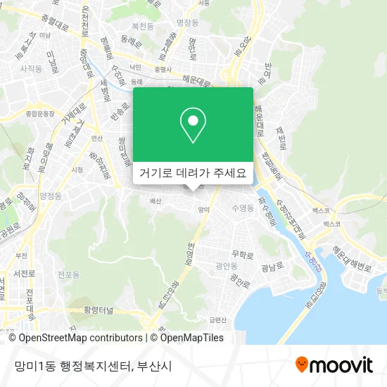 망미1동 행정복지센터 지도