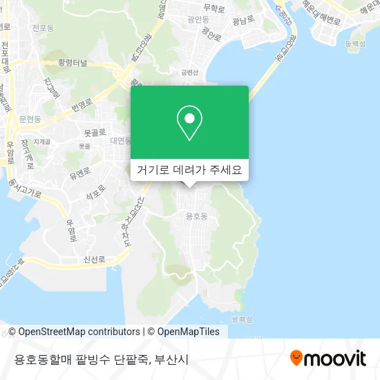 용호동할매 팥빙수 단팥죽 지도