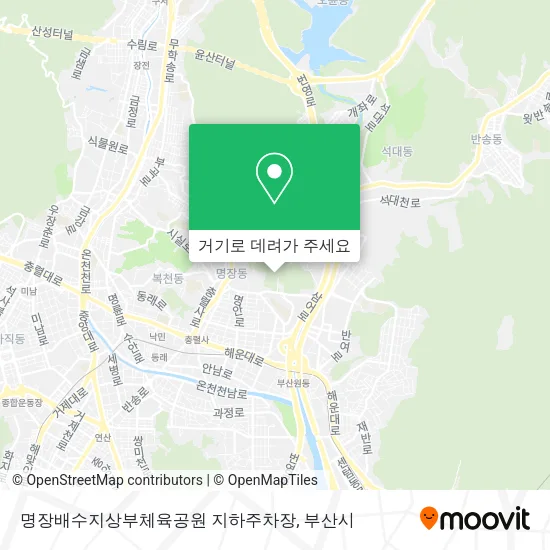 명장배수지상부체육공원 지하주차장 지도