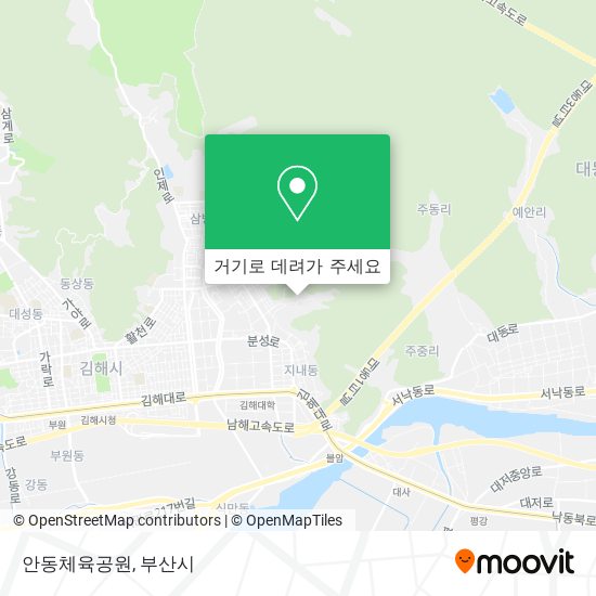 안동체육공원 지도
