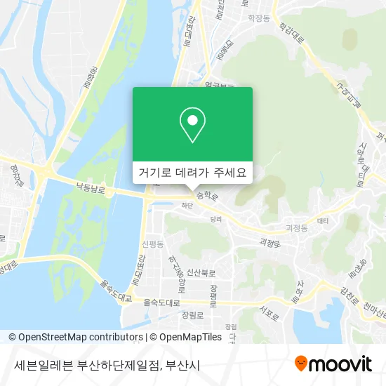 세븐일레븐 부산하단제일점 지도