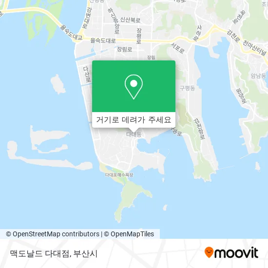 맥도날드 다대점 지도