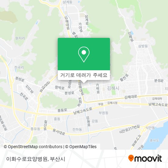 이화수로요양병원 지도