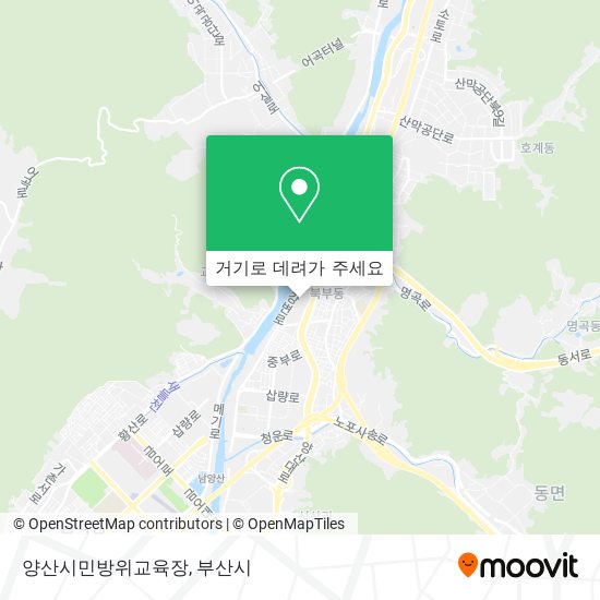 양산시민방위교육장 지도