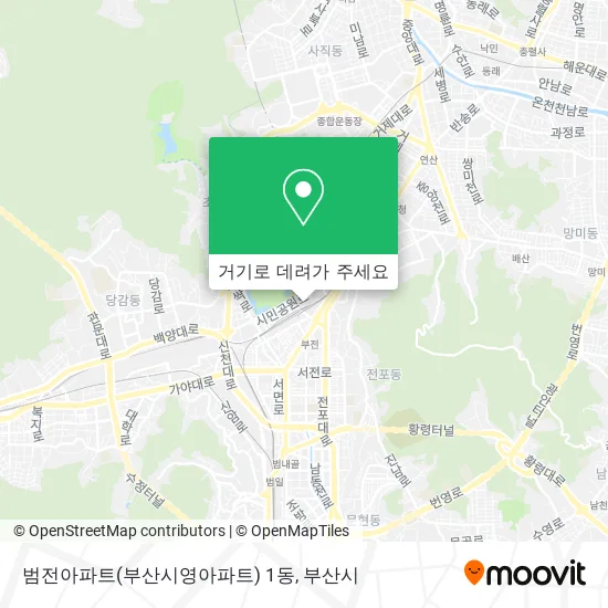 범전아파트(부산시영아파트) 1동 지도
