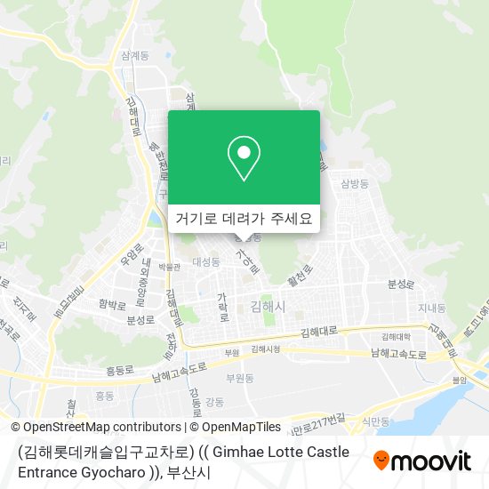 (김해롯데캐슬입구교차로) (( Gimhae Lotte Castle Entrance Gyocharo )) 지도