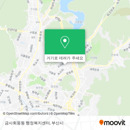 금사회동동 행정복지센터 지도