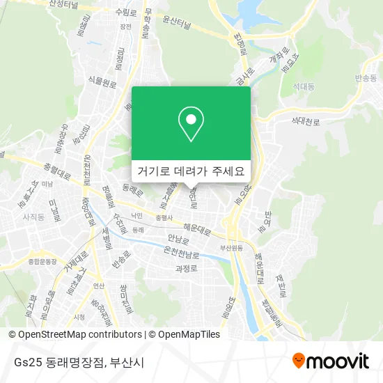 Gs25 동래명장점 지도
