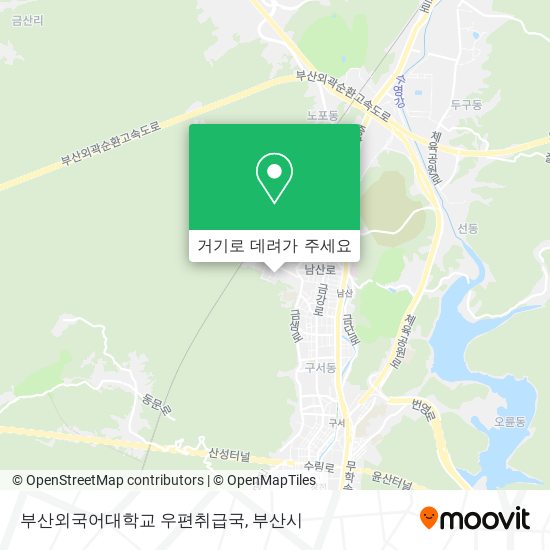 부산외국어대학교 우편취급국 지도