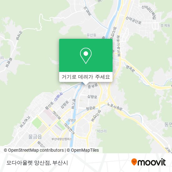 모다아울렛 양산점 지도