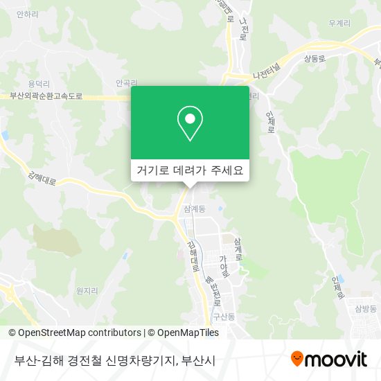 부산-김해 경전철 신명차량기지 지도