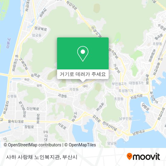 사하 사랑채 노인복지관 지도