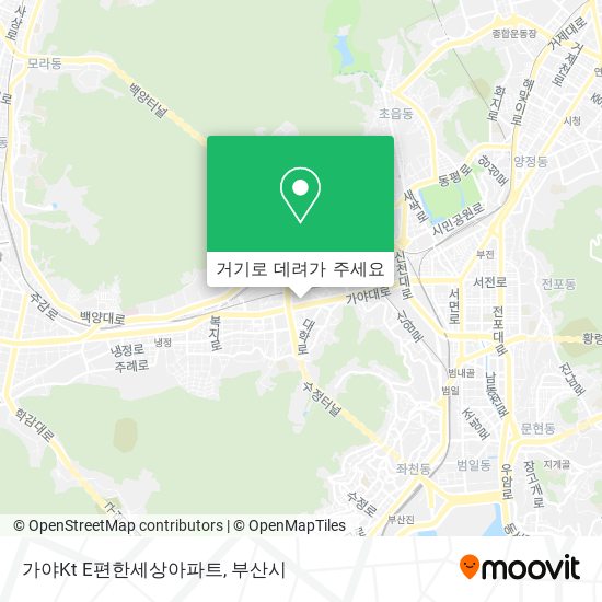가야Kt E편한세상아파트 지도