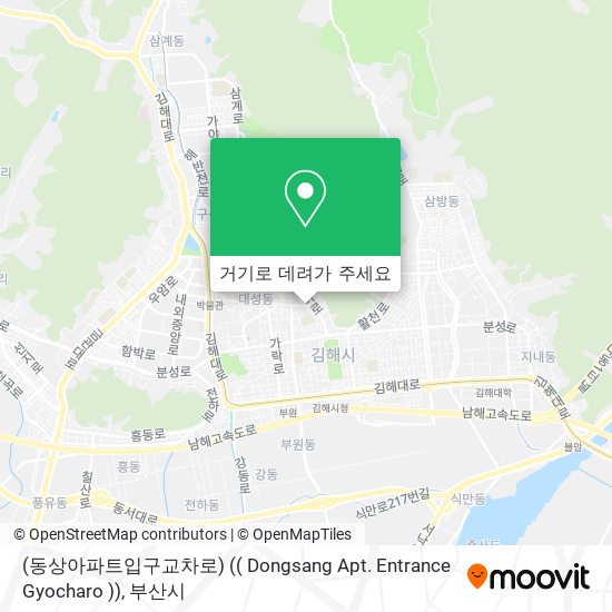 (동상아파트입구교차로) (( Dongsang Apt. Entrance Gyocharo )) 지도