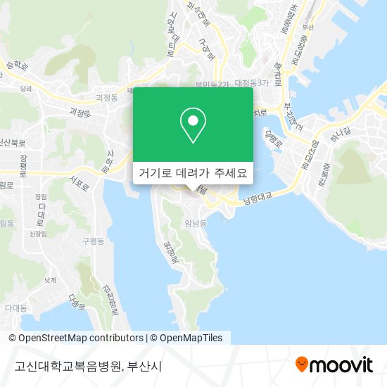 고신대학교복음병원 지도