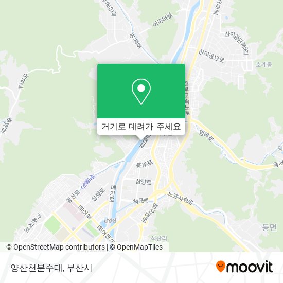 양산천분수대 지도