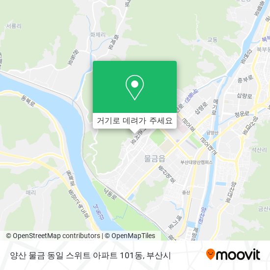 양산 물금 동일 스위트 아파트 101동 지도