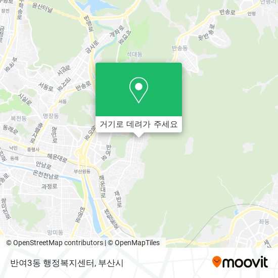 반여3동 행정복지센터 지도