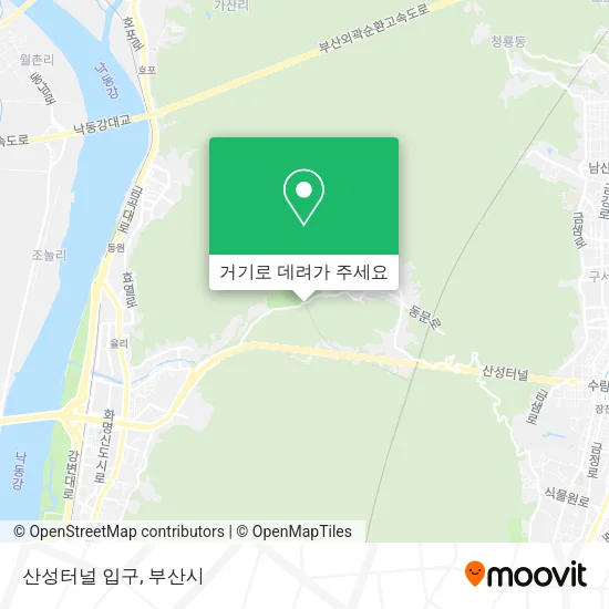 산성터널 입구 지도