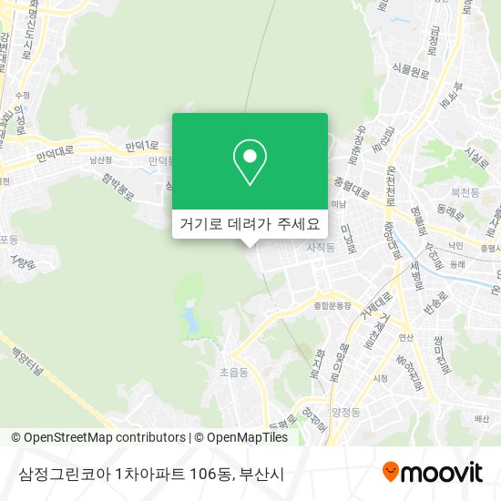 삼정그린코아 1차아파트 106동 지도