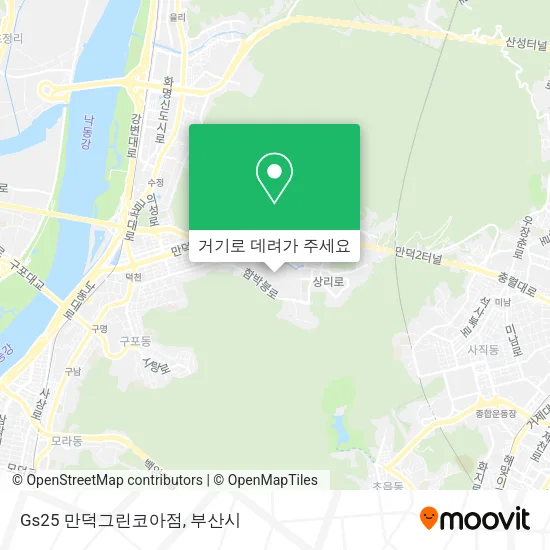 Gs25 만덕그린코아점 지도