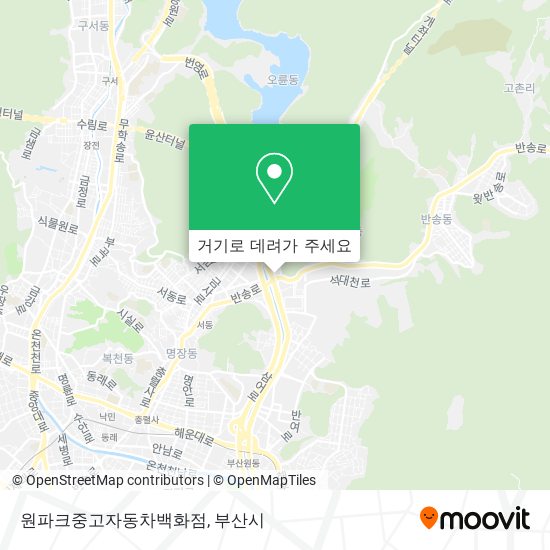 원파크중고자동차백화점 지도