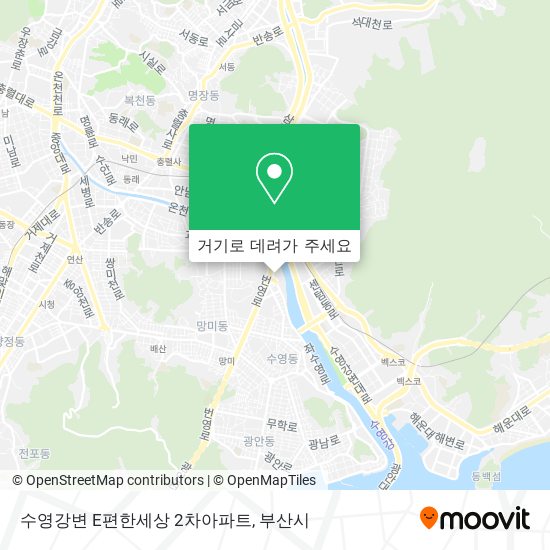 수영강변 E편한세상 2차아파트 지도