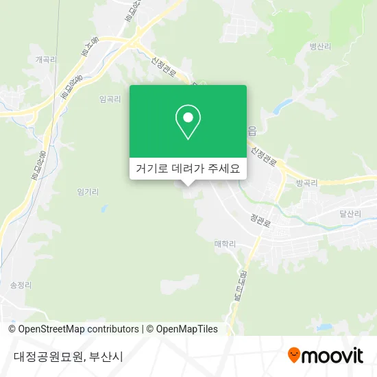 대정공원묘원 지도
