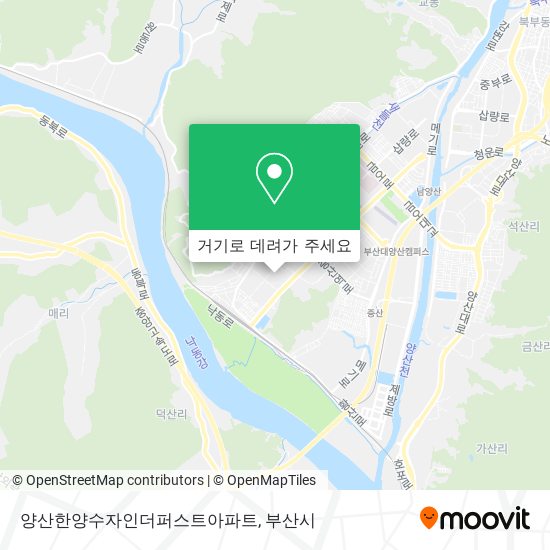 양산한양수자인더퍼스트아파트 지도