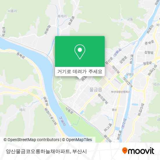 양산물금코오롱하늘채아파트 지도