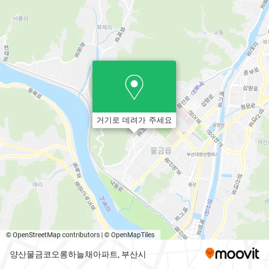 양산물금코오롱하늘채아파트 지도